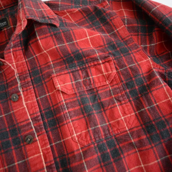 Weatherproof Red & Black Checker Thick 100% Cotton Button Up Gorpcore Shirt XL - Picture 12 of 12